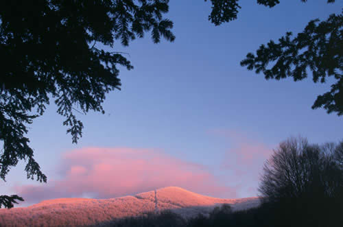 L'Amiata in inverno vista dalla Macinaie